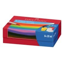 Guašo dažai FABER-CASTELL, 6 vnt., 20 ml