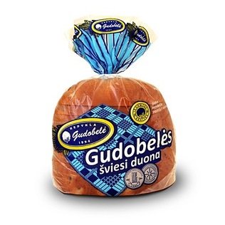 GUDOBELĖS šviesi duona, 340 g