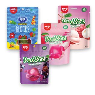 Guminukai AMOS (4 rūšių), 72 g, 65 g