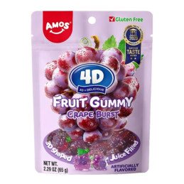 Guminukai AMOS 4D FRUIT GUMMY (GRAPE BURST), 65 g