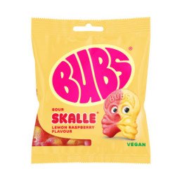 Guminukai BUBS aviečių ir citrinų skonio, rūgštūs, 155 g