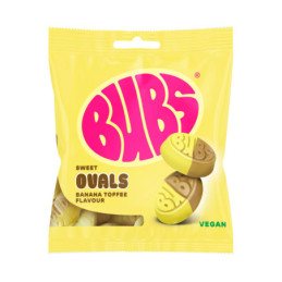 Guminukai BUBS bananų ir irisų skonio, 155 g