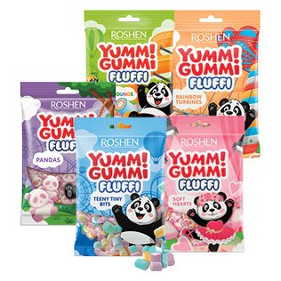 Guminukai MARSHMALLOW YUMM! GUMMI FLUFFI, 5 rūšių, 65 g