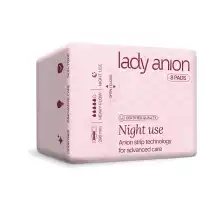 Hig. naktiniai paketai LADY ANION, 8 vnt