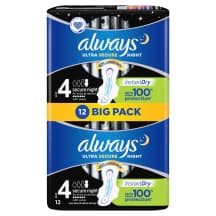 Higieniniai paketai, ALWAYS Ultra Extra Night, 12 vnt