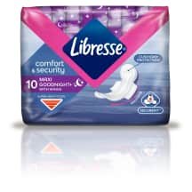 Hig. paketai LIBRESSE MAXI GOODNIGHT, 10 vnt