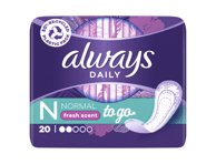 Higieniniai įklotai ALWAYS Dailies to GO, Fresh Scent, 20 vnt