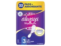 Higieniniai paketai ALWAYS Platinum Day&Night, S3, 22 vnt