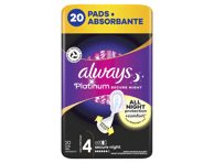 Higieniniai paketai ALWAYS Platinum Secure Night, S4, 20 vnt