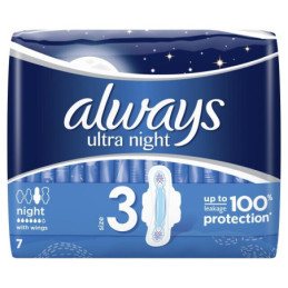 Higieniniai paketai ALWAYS Ultra Night, 7 vnt
