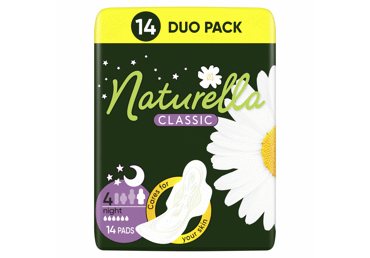 Higieniniai paketai NATURELLA Classic Night, S4, 14 vnt