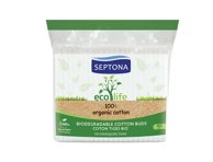 Higieniniai vatos pagaliukai SEPTONA ECOLIFE, 1 vnt., 100 vnt