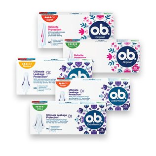 Higieniniams tamponams O.B. (5 rūšių), /pak., 16 vnt