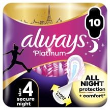 Hig.pak. ALWAYS PLATINUM SECURE NIGHT, 10 vnt