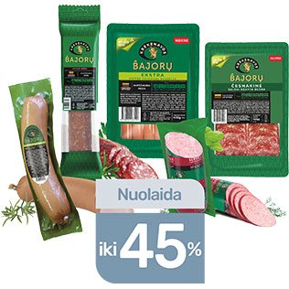 IKI 45% nuolaida BAJORŲ mėsos gaminiams, 100, 500 g