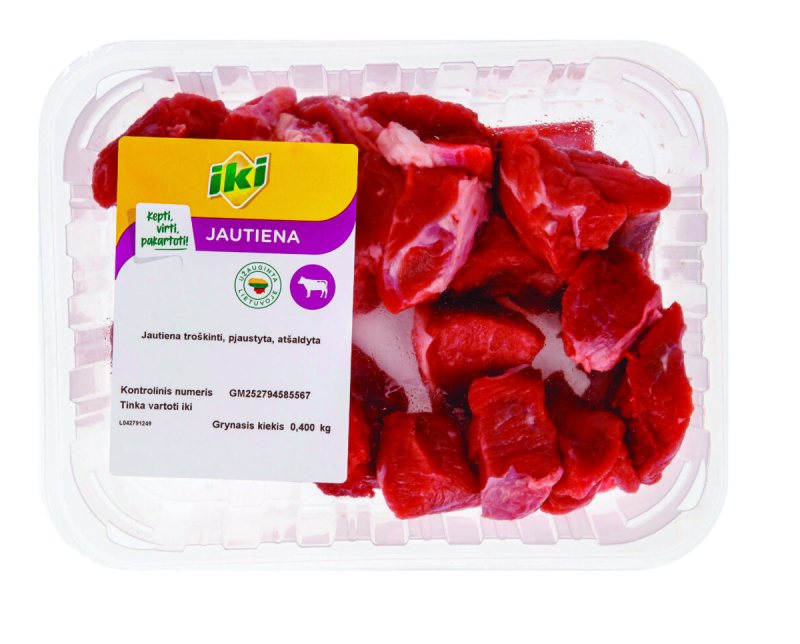 IKI jautienos mėsa troškinti, 400 g