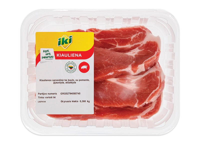 IKI kiaulienos sprandinė be kaulo su pomente, 360 g