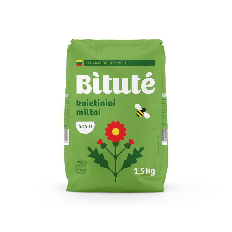 IKI kvietiniai miltai 405 D, 1.5 kg