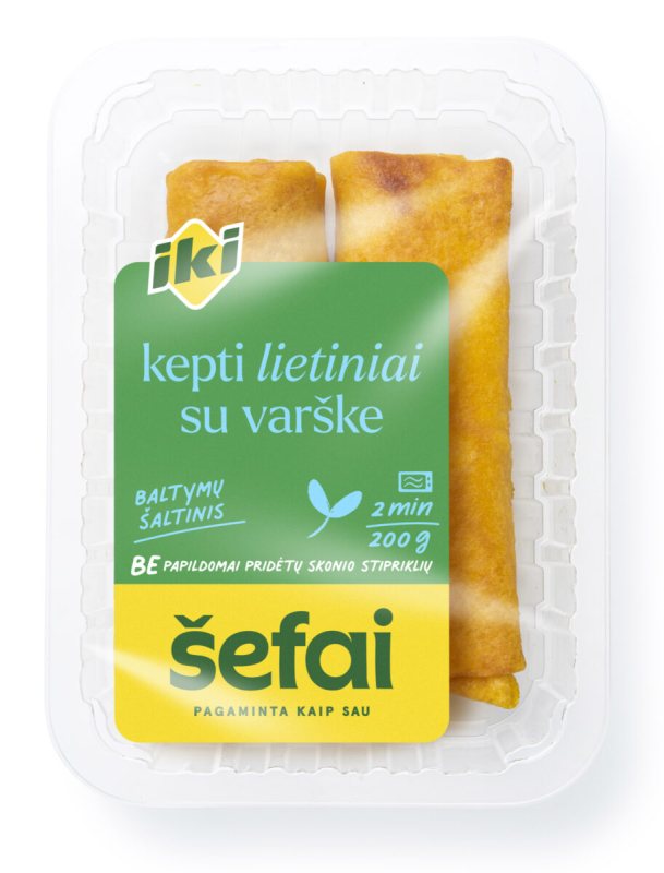 IKI ŠEFAI kepti lietiniai su varške, 200 g