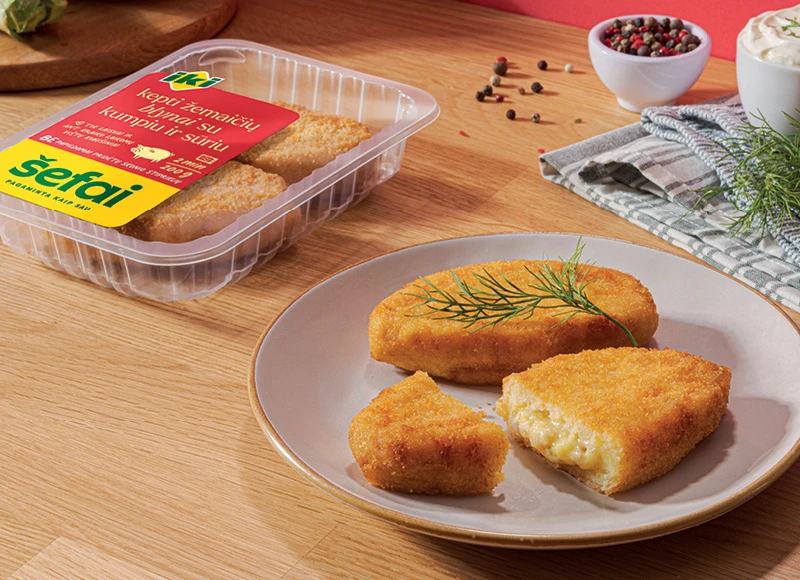 IKI ŠEFAI keptiems ŽEMAIČIŲ blynams su kumpiu ir sūriu, 200 g