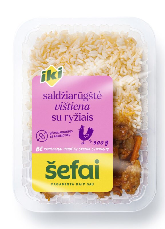 IKI ŠEFAI saldžiarūgštė vištiena su ryžiais, 300 g