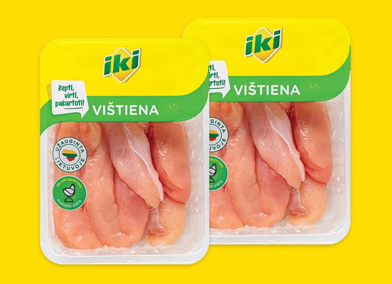 IKI šviežia viščiukų broilerių vidinė filė, 400 g