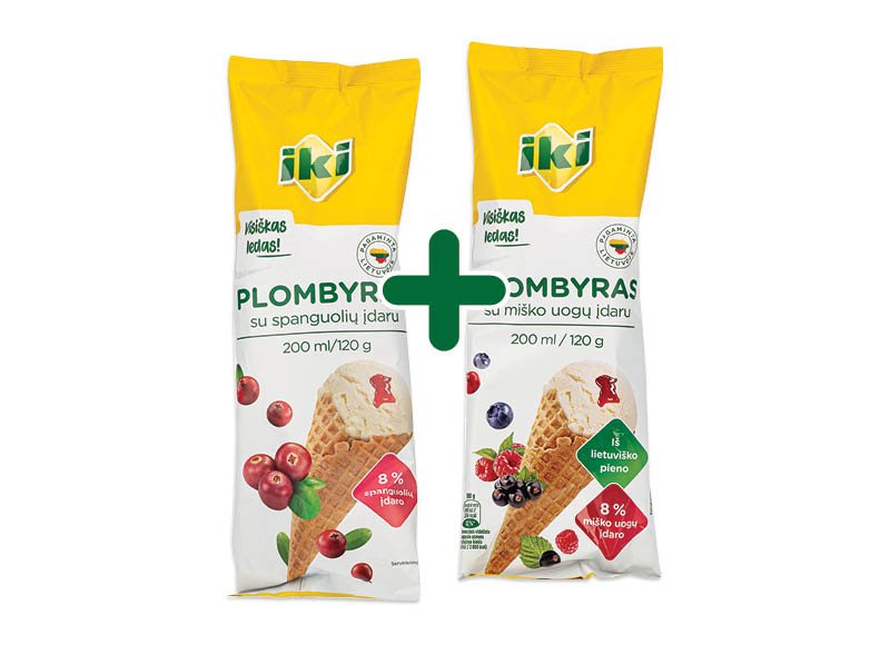 IKI valgomieji ledai vafliniame ragelyje, 200 ml