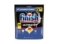 Indaplovių indų ploviklio kapsulės Finish Ultimate Lemon, citrinų kvapo, 39 vnt