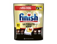 Indaplovių indų ploviklio kapsulės Finish Ultimate Plus Lemon, citrinų kvapo, 51 vnt