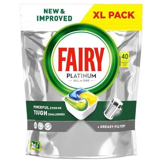 Indaplovių kapsulės FAIRY ADW Platinum, 40 vnt
