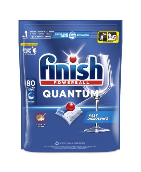 Indaplovių kapsulės FINISH QUANTUM ALL IN 1 FRESH, 80 vnt