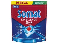 Indaplovių kapsulės "SOMAT Excellence 3in1", 60 vnt