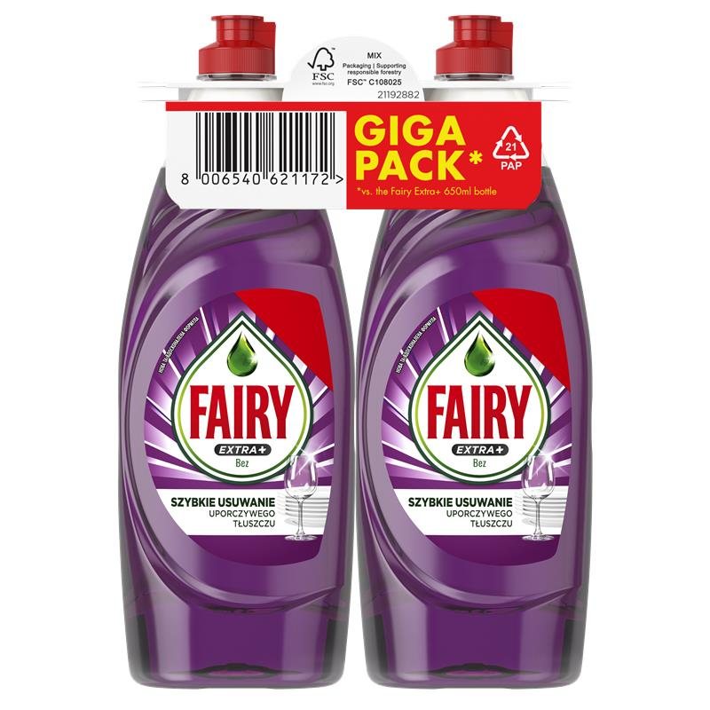 Indų ploviklis FAIRY SC Lilac, 2 x 650 ml