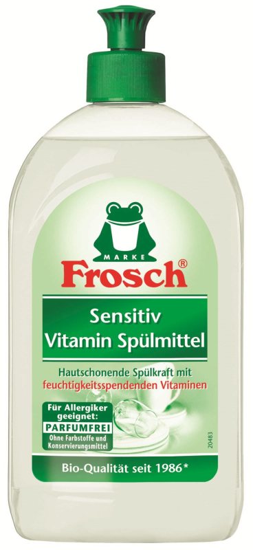 Indų ploviklis FROSCH, antialerginis, 500 ml