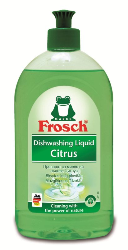 Indų ploviklis FROSCH, citrinų kvapo, 500 ml