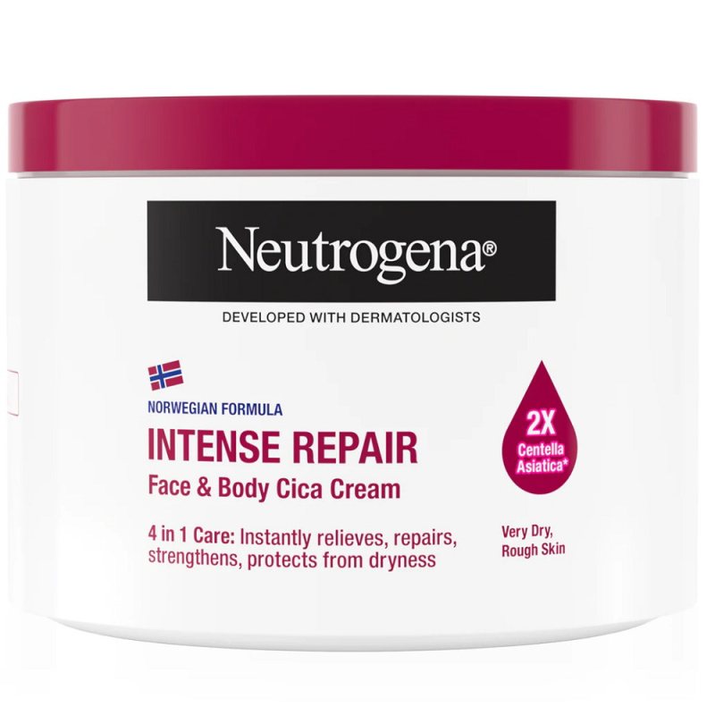 Intensyviai atkuriamasis kremas veidui ir kūnui Neutrogena Intense Repair, 400 ml