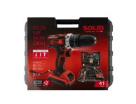 Įrankių rinkinys su grąžtu SOLID BY KAUFTEC PRO, 21 V
