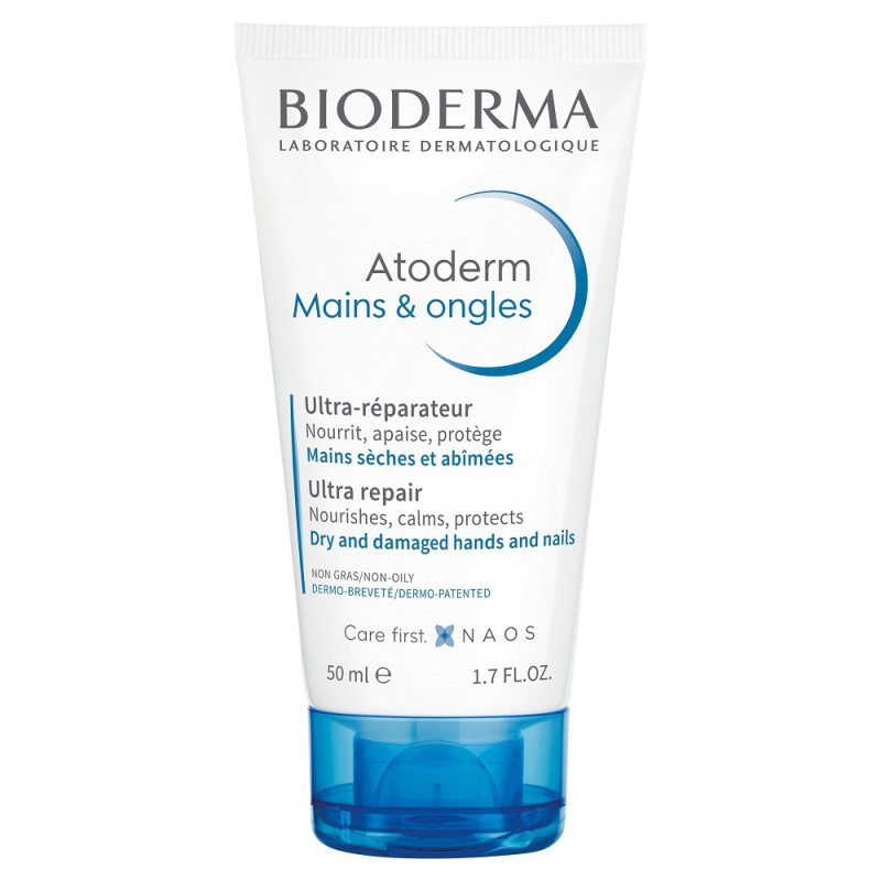 Itin maitinamasis rankų ir nagų kremas Bioderma Atoderm Mains & Ongles, 50 ml