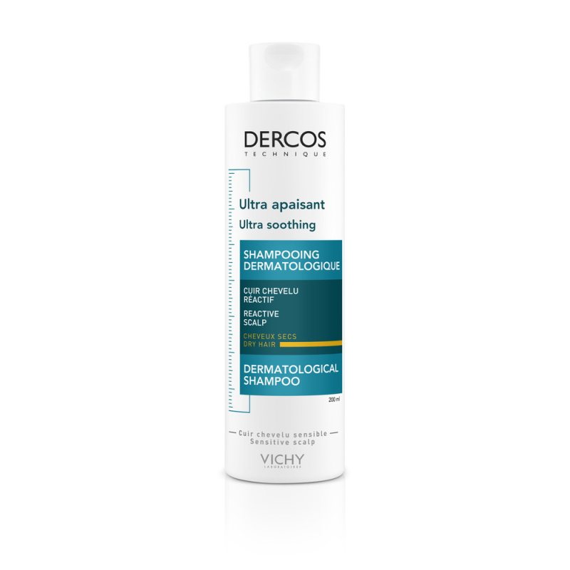 Itin raminamasis šampūnas sausiems plaukams Vichy Dercos Ultra Soothing Shampoo, 200 ml