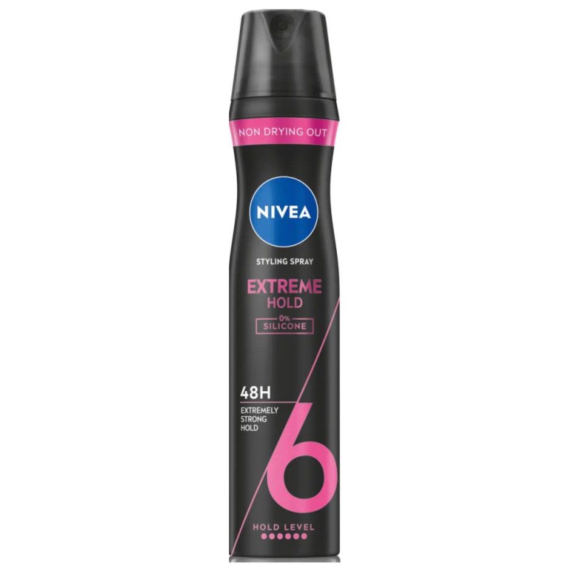 Itin stiprios fiksacijos plaukų lakas Nivea Extreme Hold, 250 ml