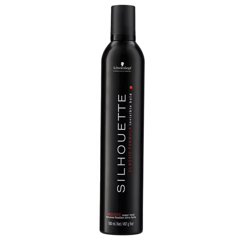 Itin stiprios fiksacijos plaukų putos Schwarzkopf Professional Silhouette Super Hold Mousse, 500 ml