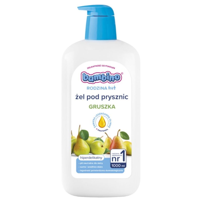 Itin švelni šeimos dušo želė Bambino, kriaušė, 1000 ml