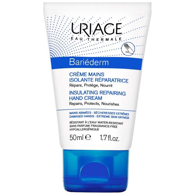 Izoliuojamasis atkuriamasis rankų kremas Uriage Bariederm Cica Hand Cream, 50 ml