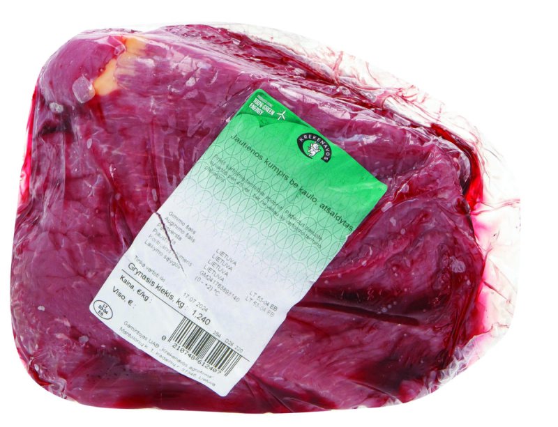 Jautienos kumpis be kaulo pr vakuume, atšaldytas, 1 kg