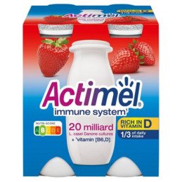 Jog. gėrimas ACTIMEL braškių, 4 x 100 g