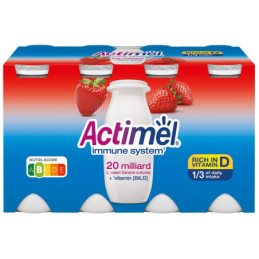 Jog. gėrimas ACTIMEL braškių sk., 800 g, 8 x 100 g