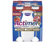 Jogurt. gėrimas ACTIMEL+, braškių ir granat. sk., 400 g, 4 x 100 g