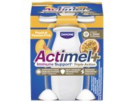 Jogurt. gėrimas ACTIMEL+, persik. ir pasifl. sk., 400 g, 4 x 100 g