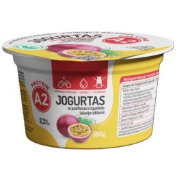 Jogurtas A2 su pasiflor.ir isp.šalav.sėkl.,be lakt., 180 g