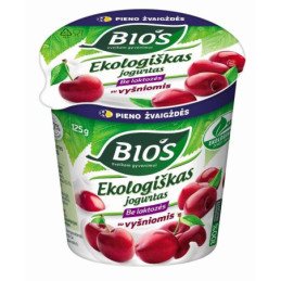 Jogurtas su vyšn. BIOS, 3.5 %, 125 g